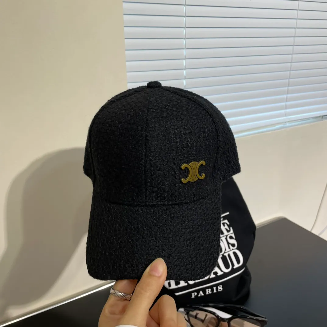 P60 Celine's new counter synchronized small fragrance style tweed baseball cap🧢Full details, celebrity style, super brand, easy to match!