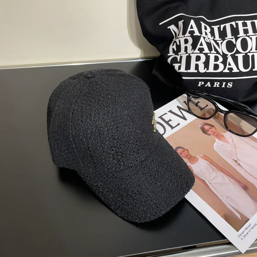 P60 Celine's new counter synchronized small fragrance style tweed baseball cap🧢Full details, celebrity style, super brand, easy to match!