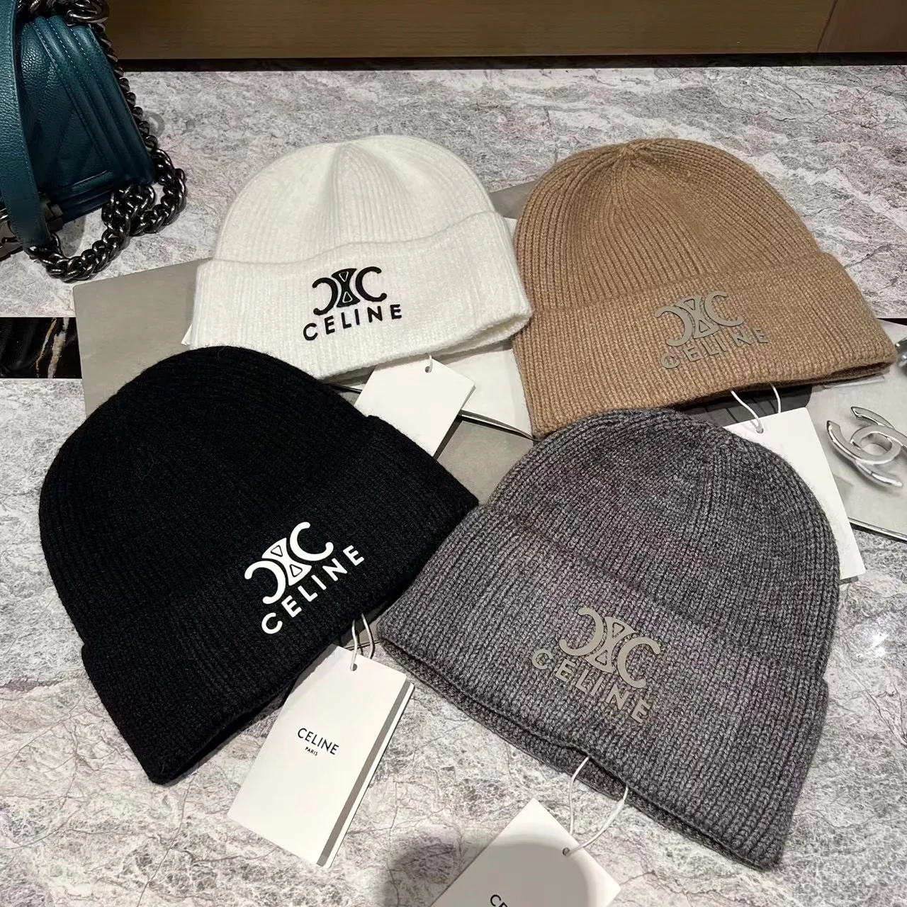 CELINE cashmere knitted hat