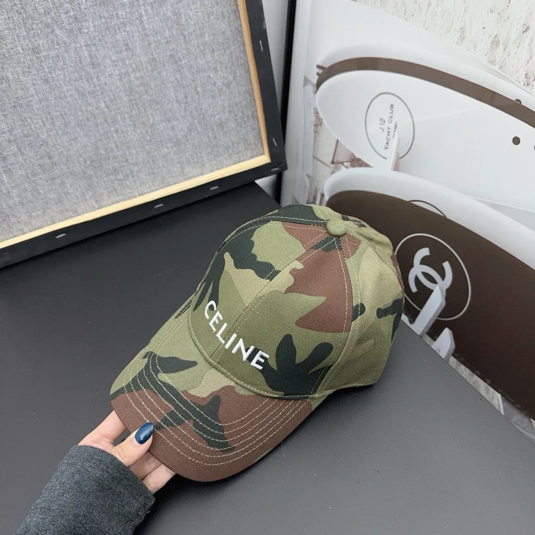 CELINE 🧩 High version baseball cap, unique and cool camouflage style ~ Same style for men and women, very photogenic‼ ️