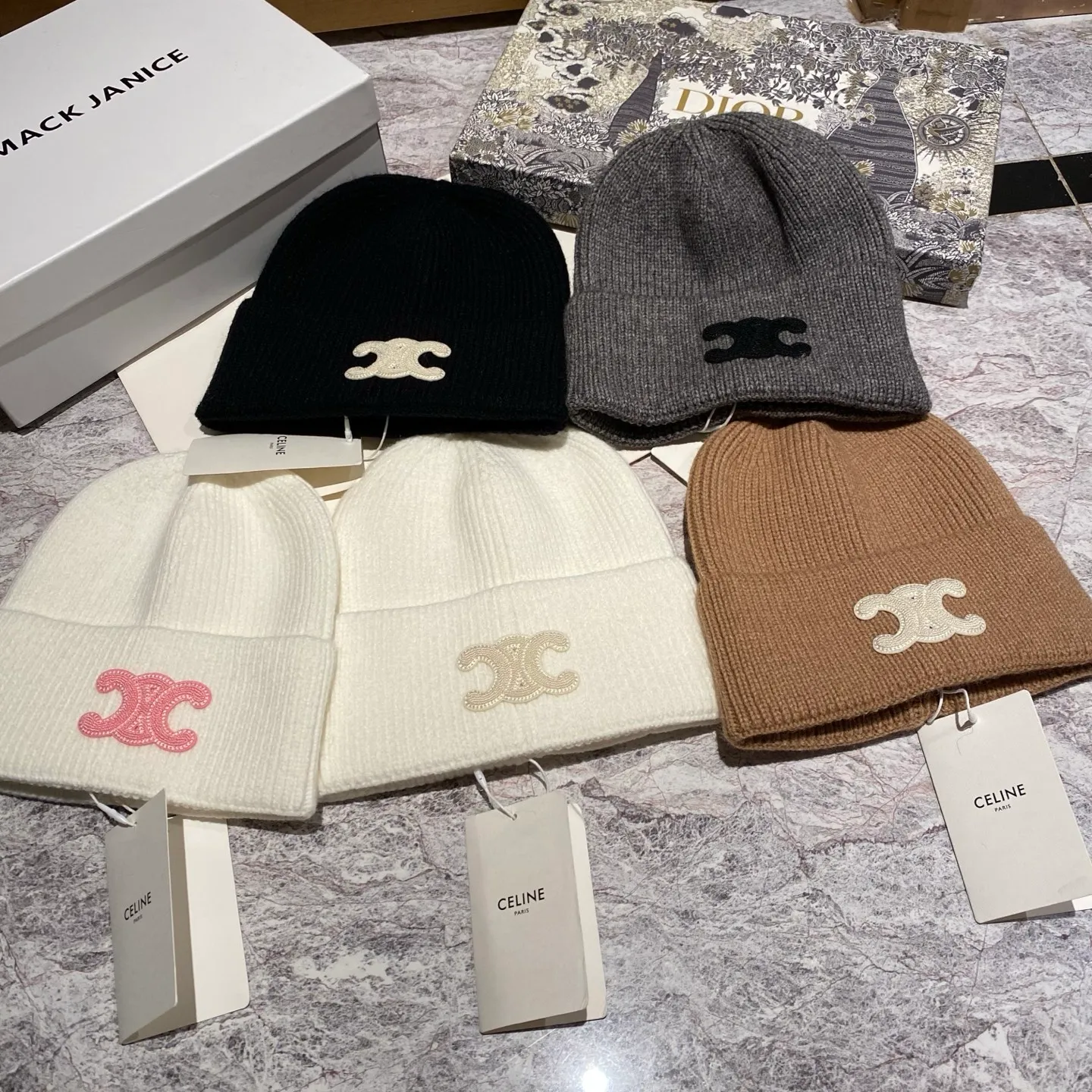 CELINE cashmere knitted hat
