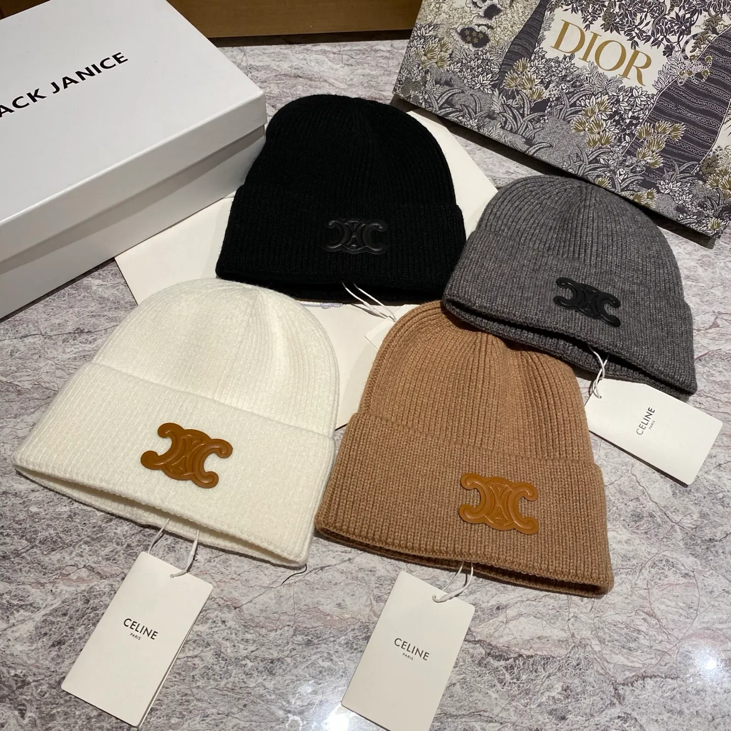 CELINE cashmere knitted hat