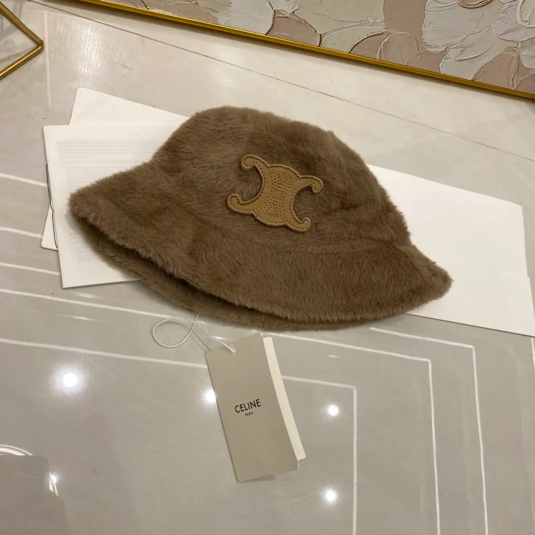 CELINE mink bucket hat