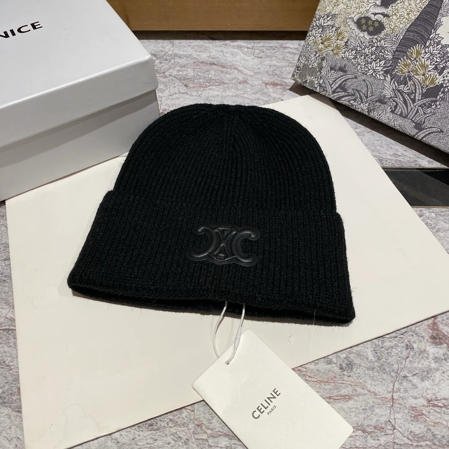 CELINE cashmere knitted hat
