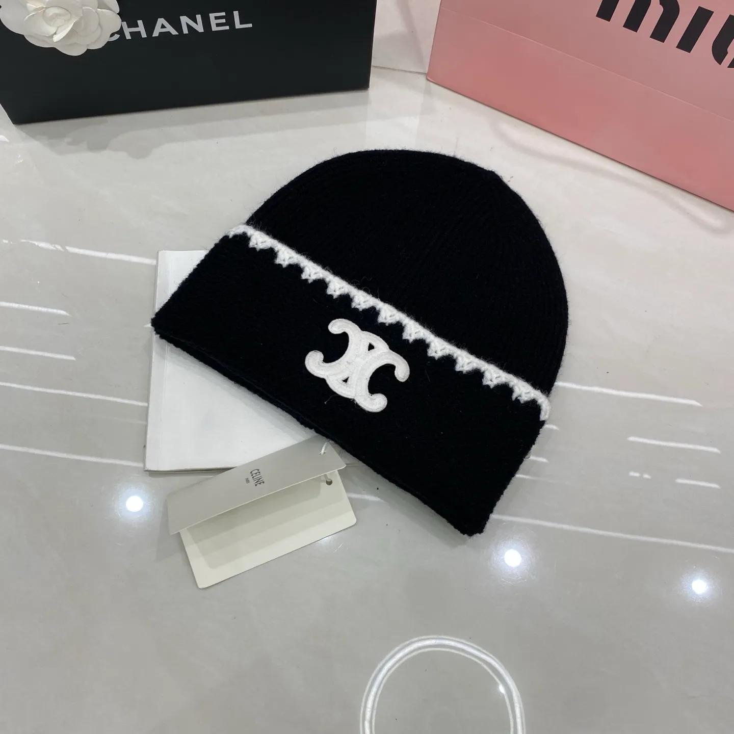 Celine cashmere knit hat
