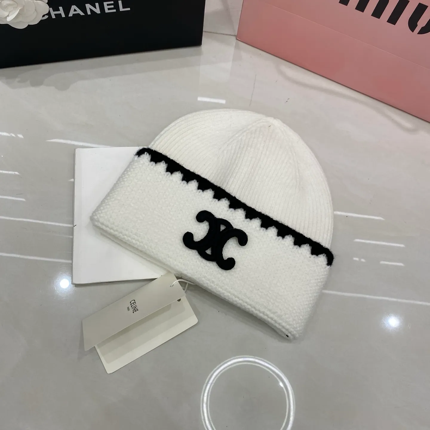 Celine cashmere knit hat