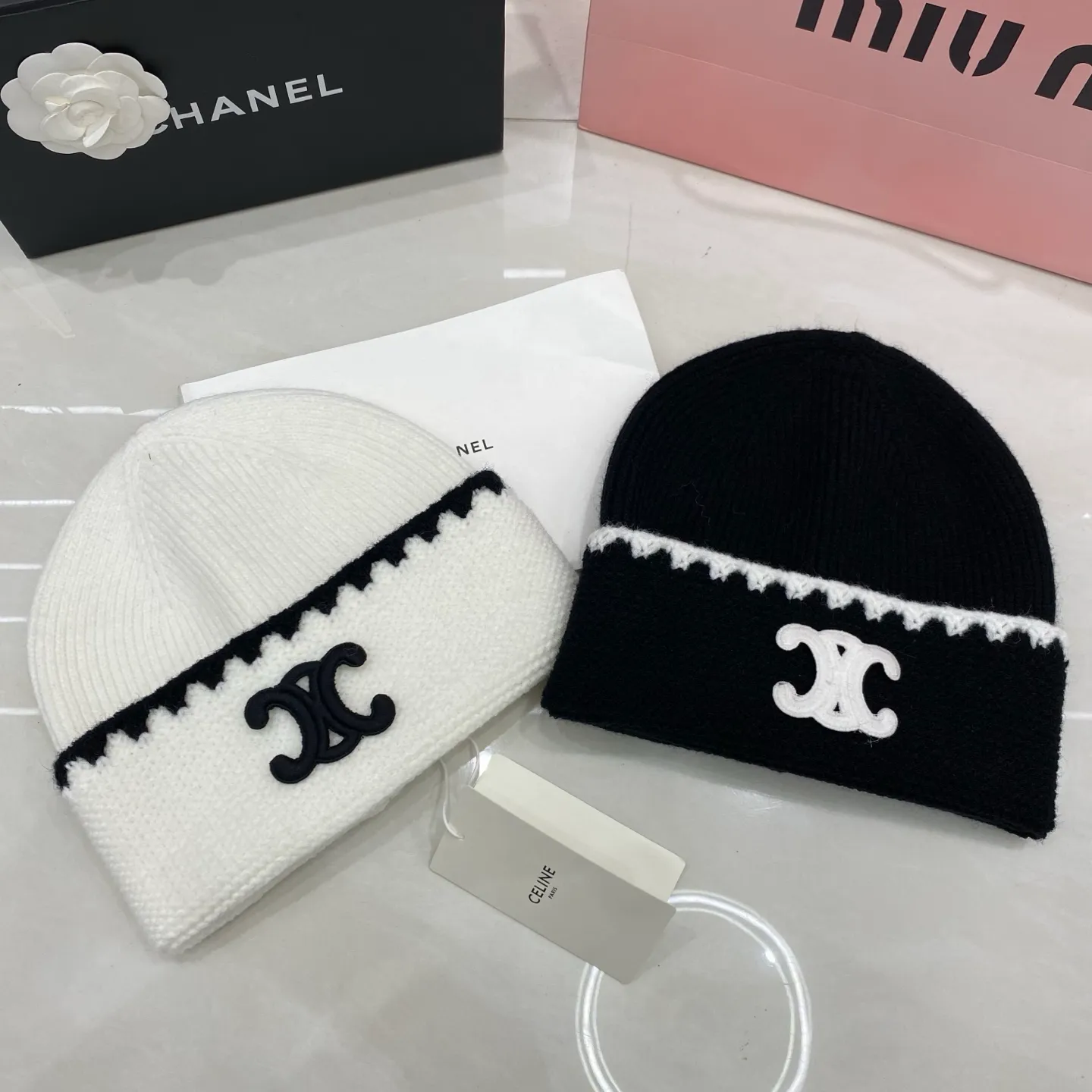 Celine cashmere knit hat