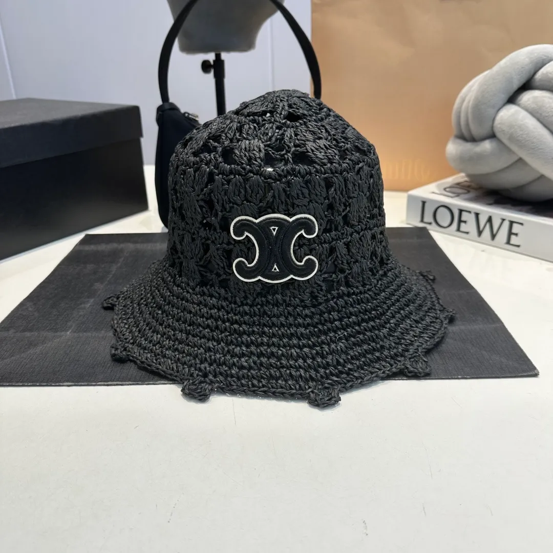 P70 Celine's new handhook bucket hat, forest girl style bucket hat, jacquard hollow, artistic sense