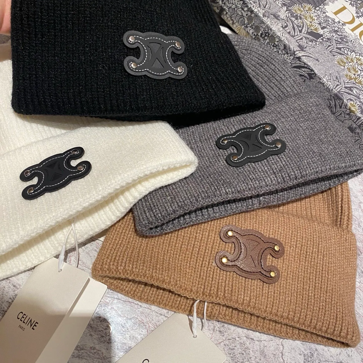 CELINE cashmere knitted hat