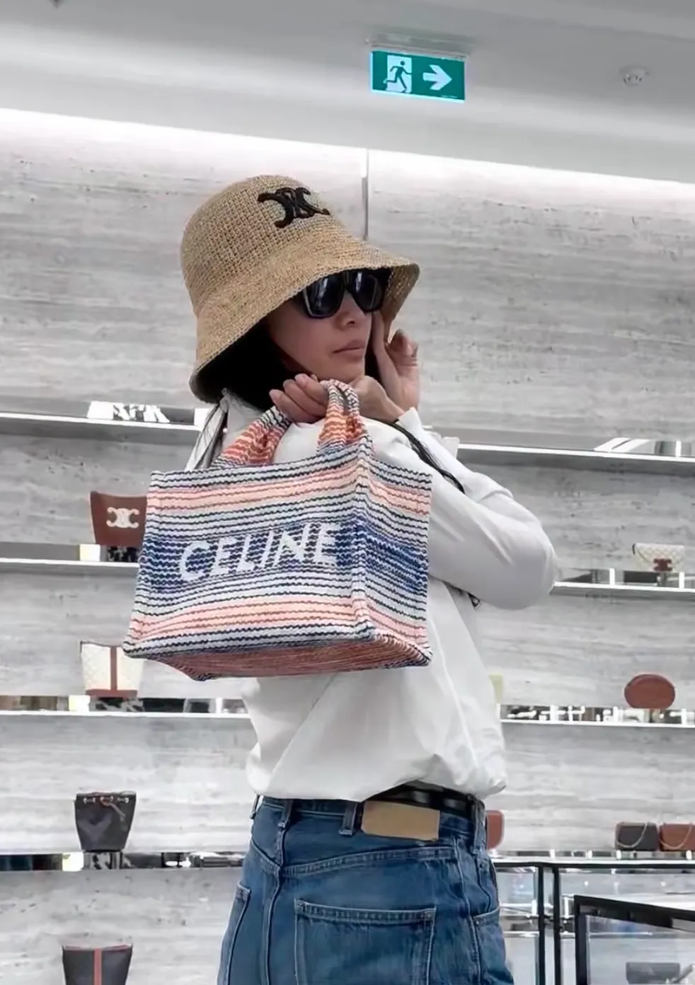 Celine raffia bucket hat