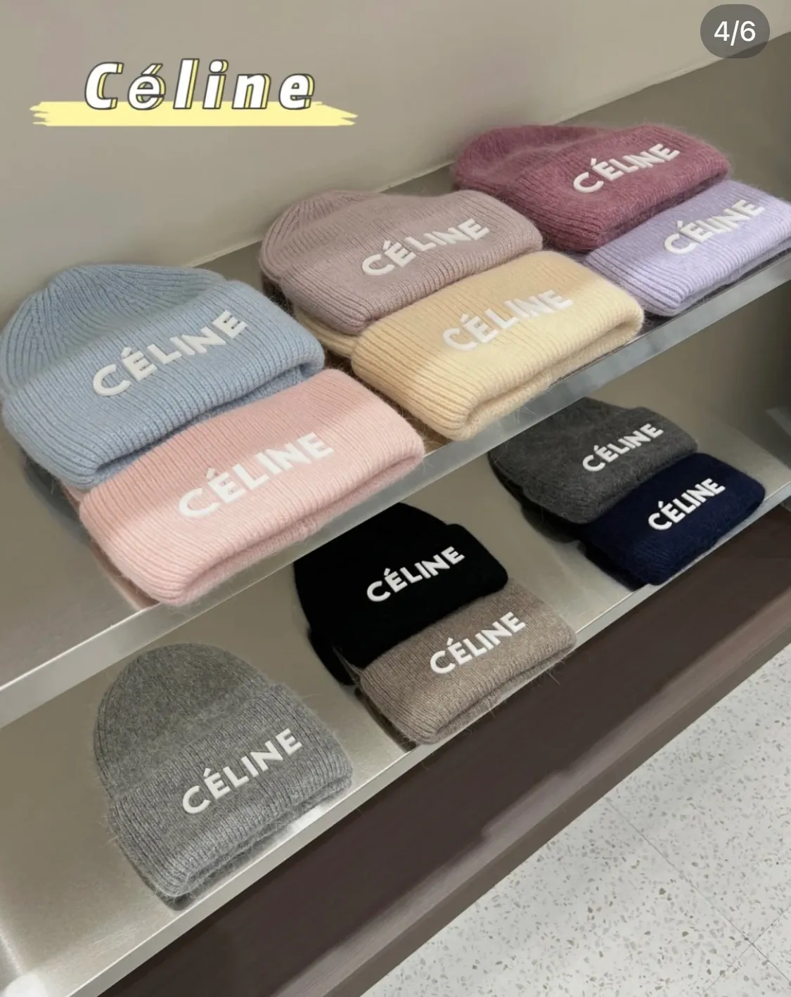 Celine rabbit fleece beanie