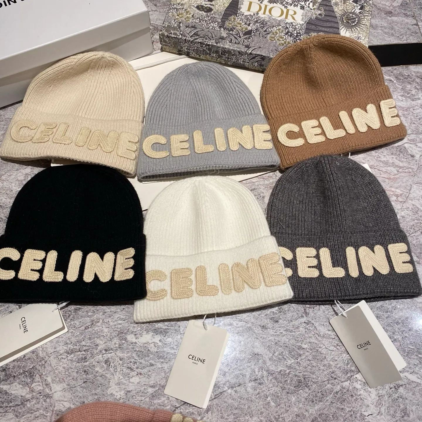CELINE cashmere knitted hat