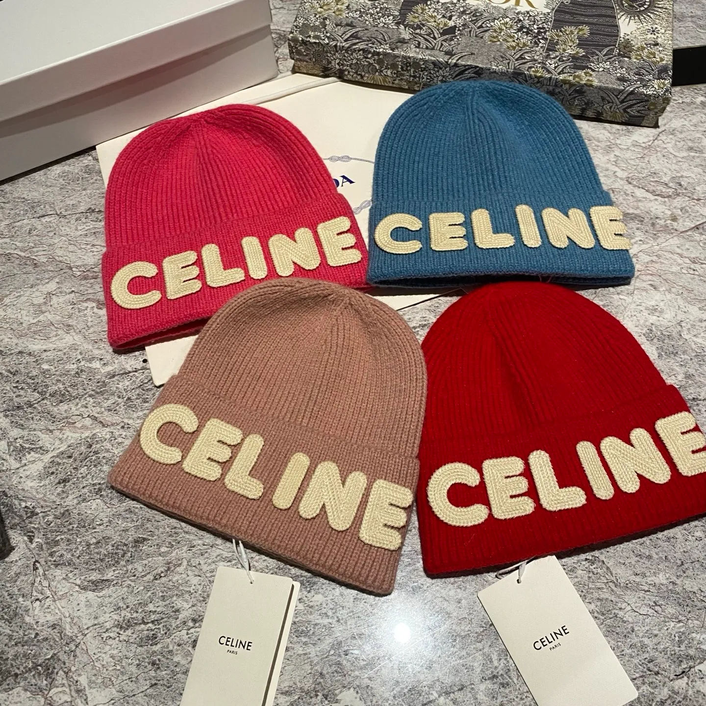 CELINE cashmere knitted hat