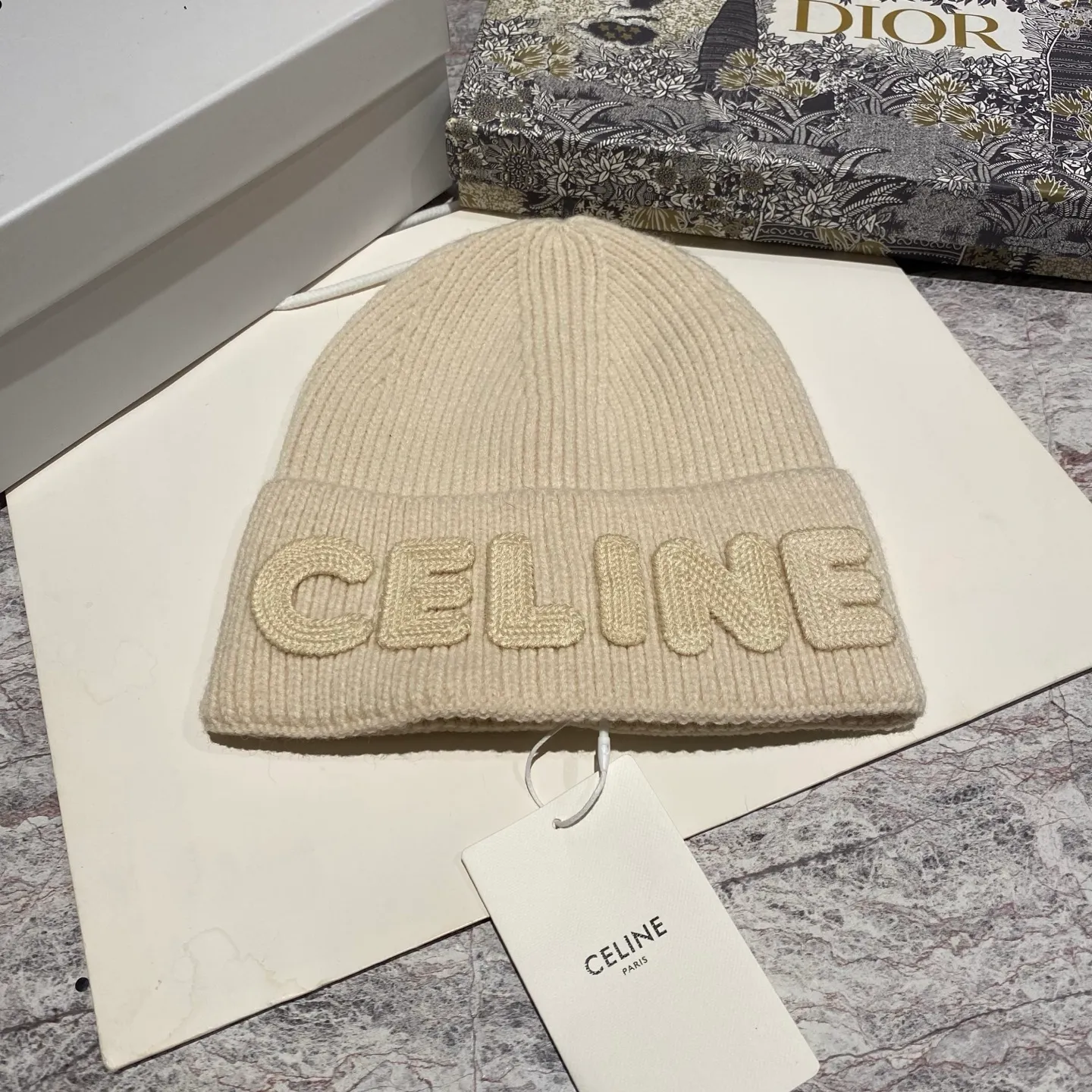 CELINE cashmere knitted hat