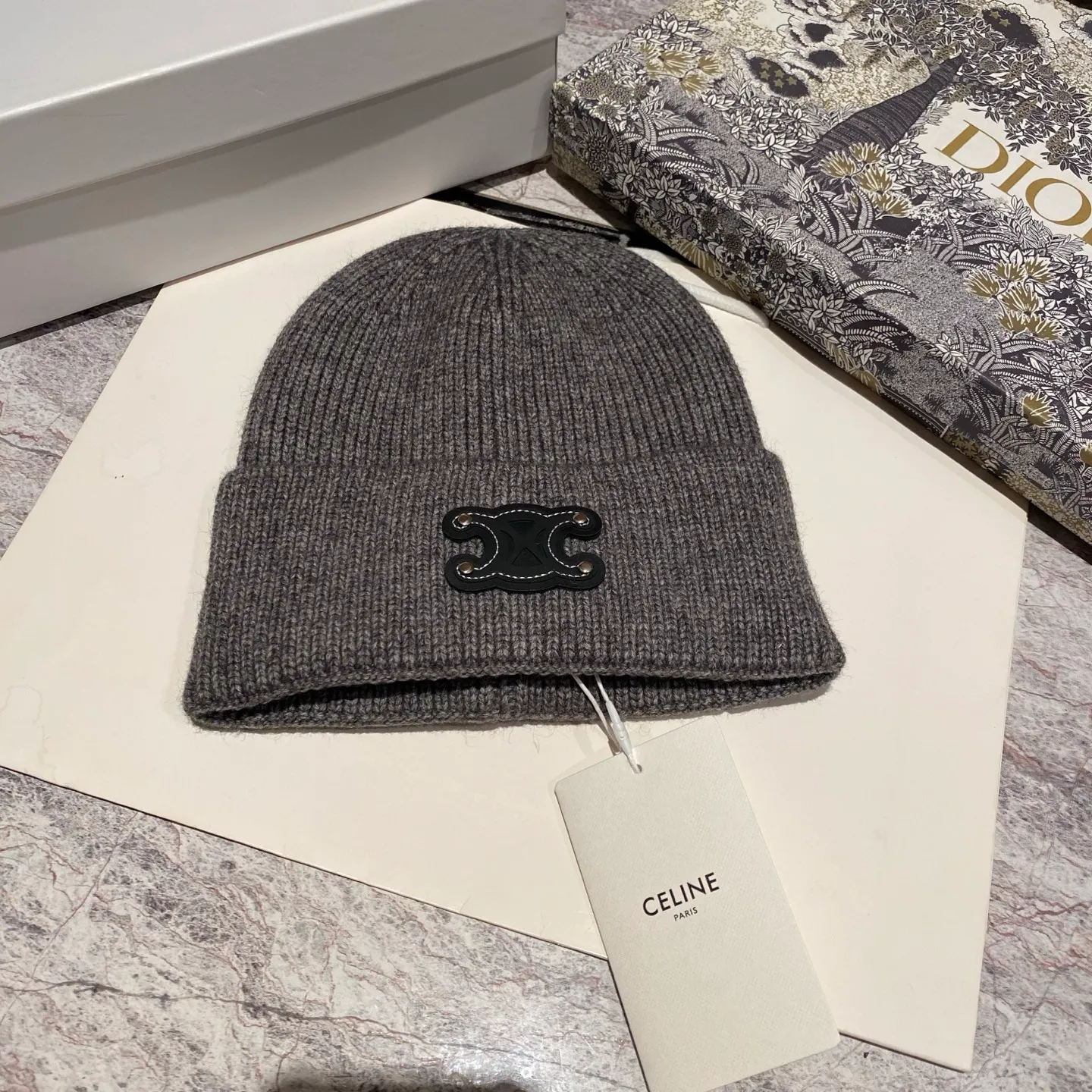 CELINE cashmere knitted hat