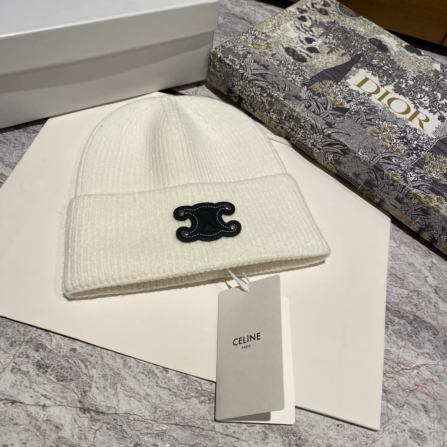 CELINE cashmere knitted hat
