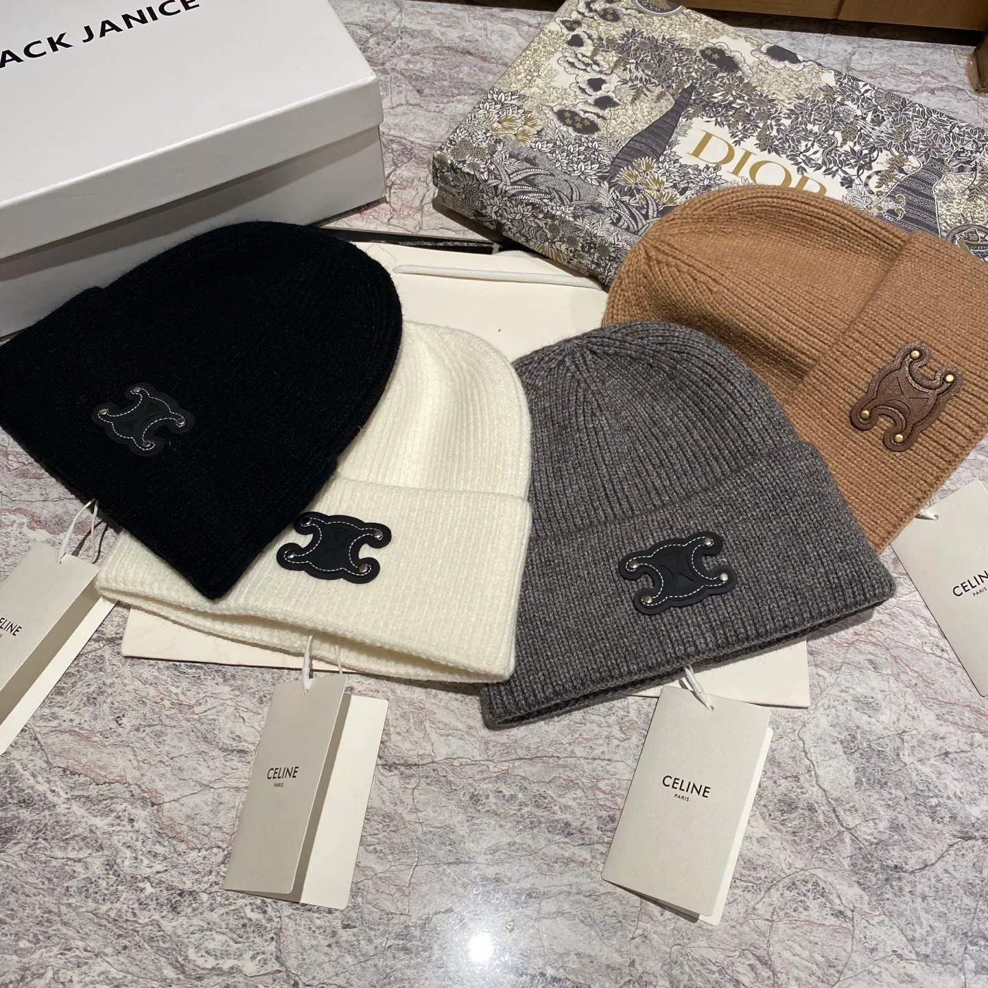 CELINE cashmere knitted hat