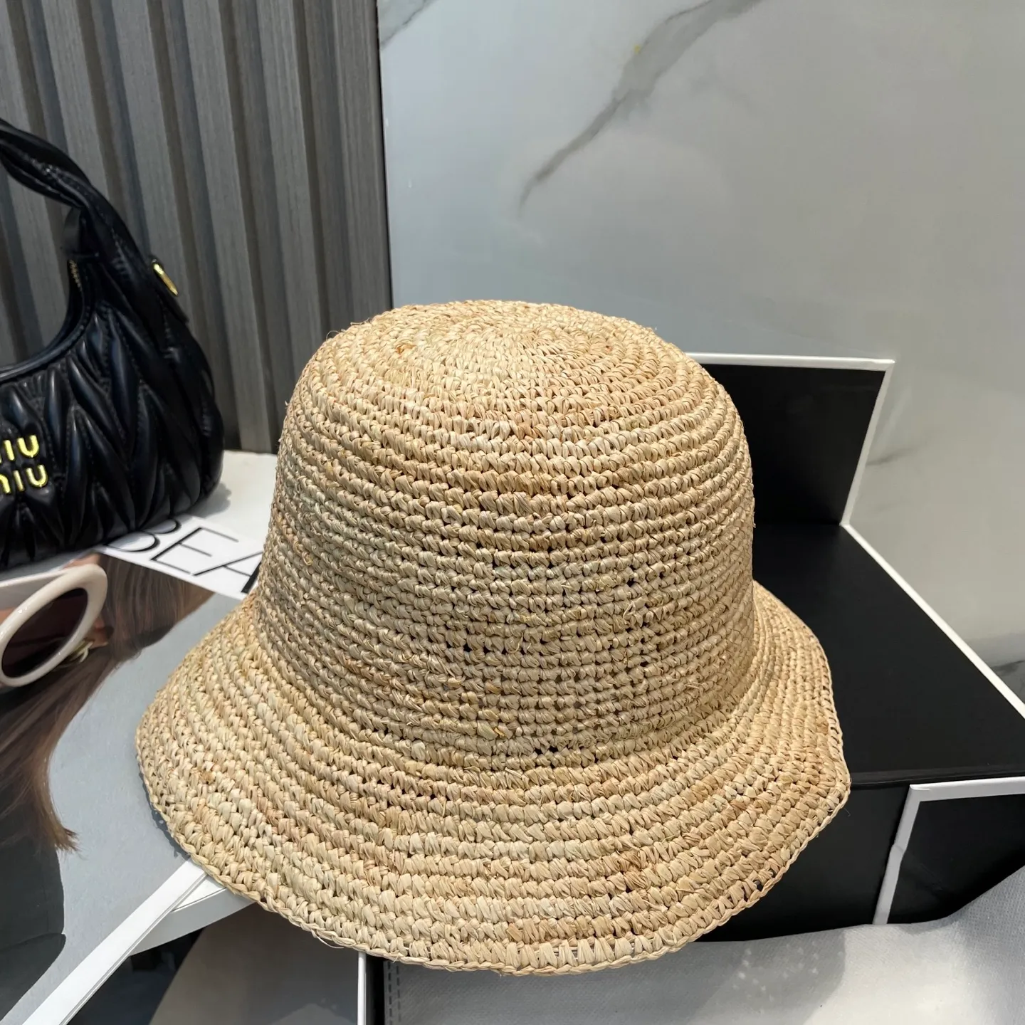 P110💛[CELINE Celine] New raffia densely woven straw hat, the first choice for the beach in summer ~ the same style as the stars ~ big brands are simple