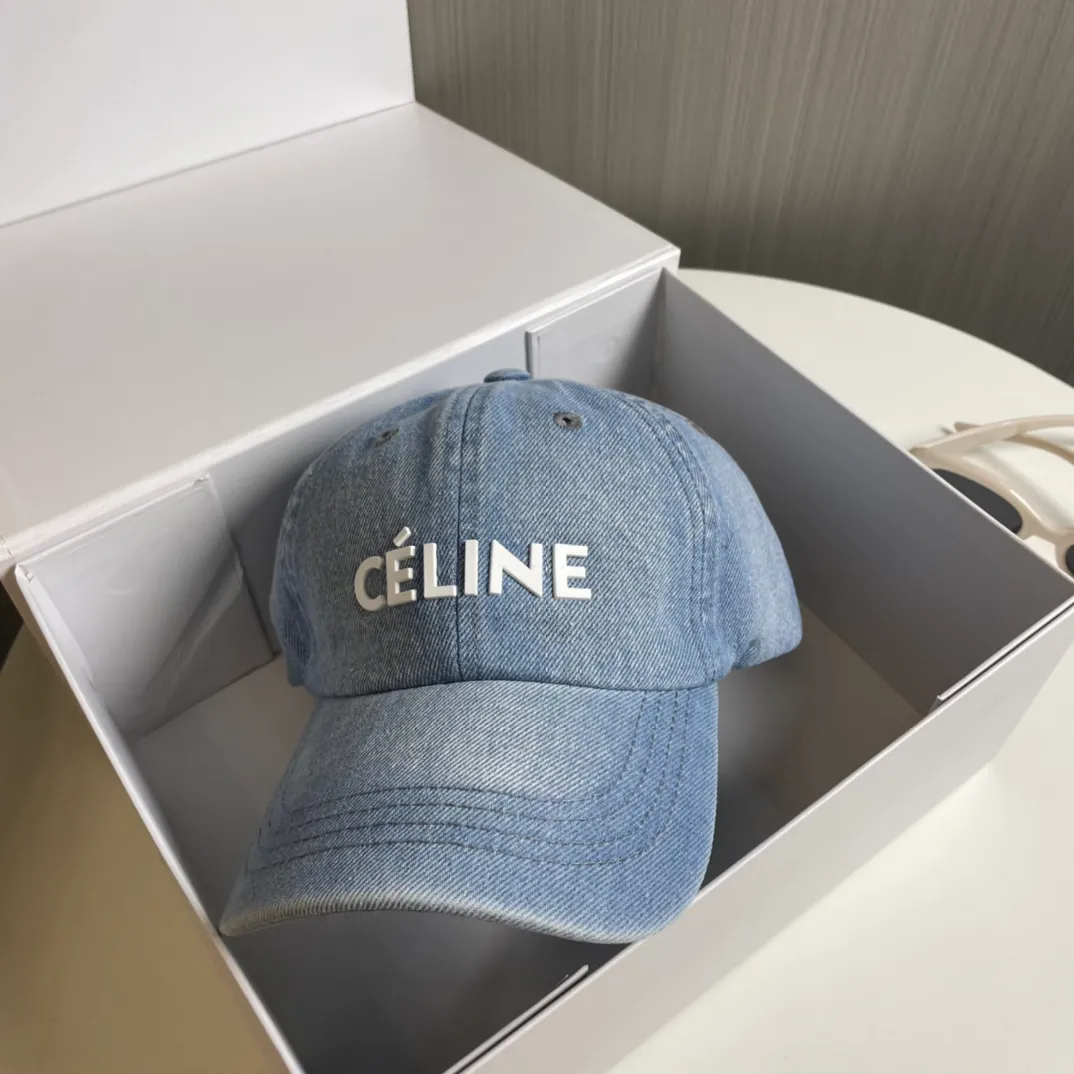 P70💛 Comes with dust bag [CELINE Celine] new denim baseball cap🧢, a must-have and easy to match when going out, hurry up and get it!