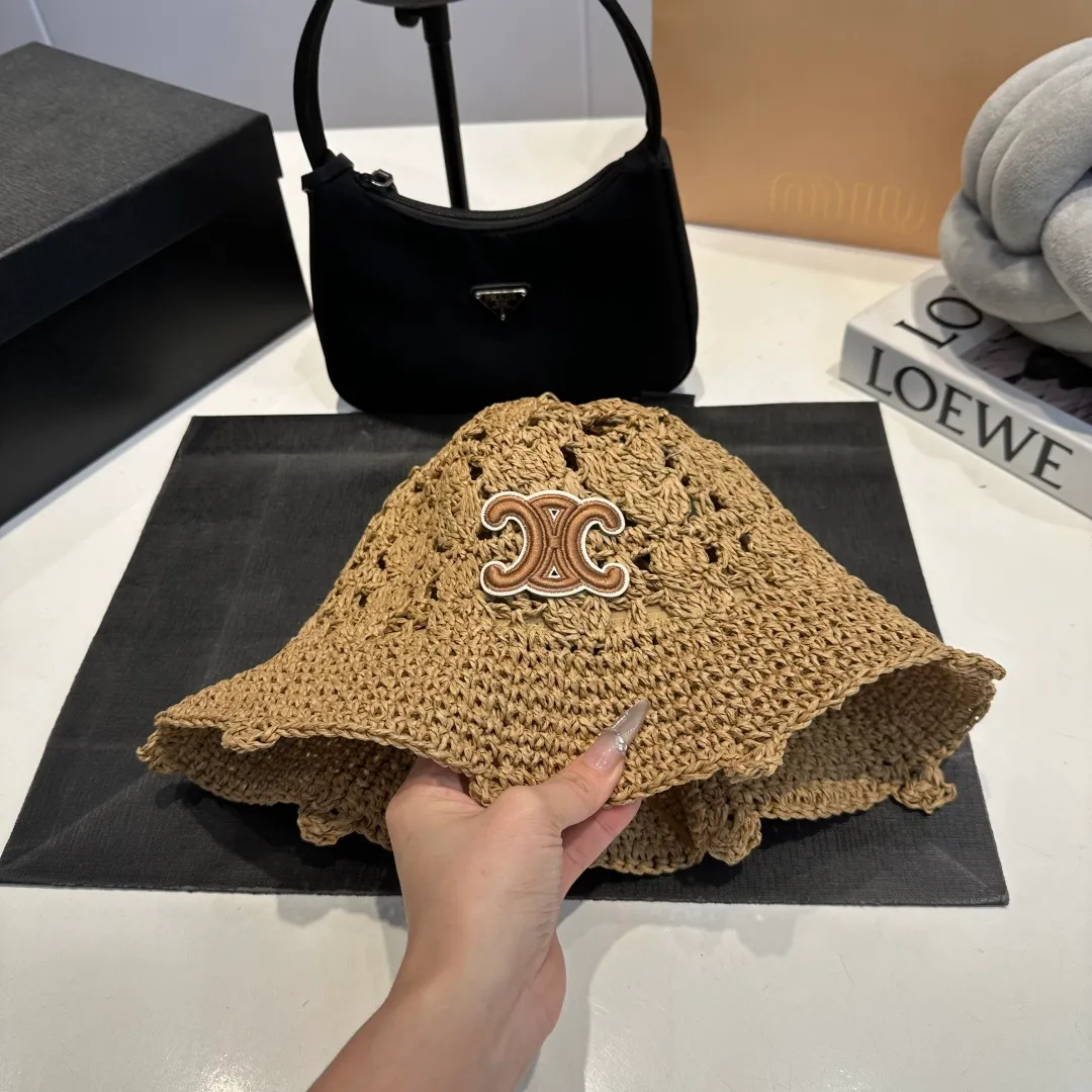P70 Celine's new handhook bucket hat, forest girl style bucket hat, jacquard hollow, artistic sense