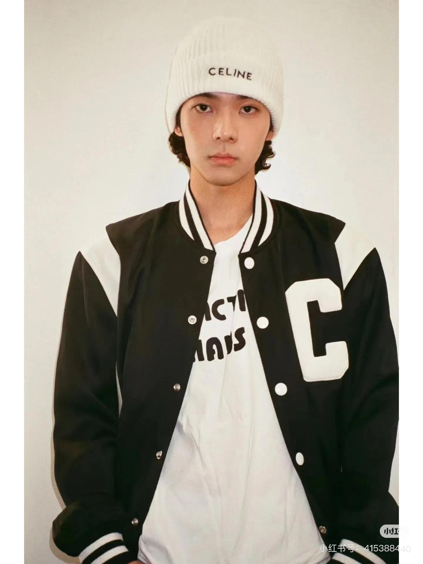 Celine high version beanie knitted hat