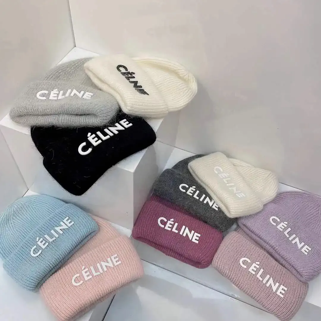 Celine rabbit fleece beanie