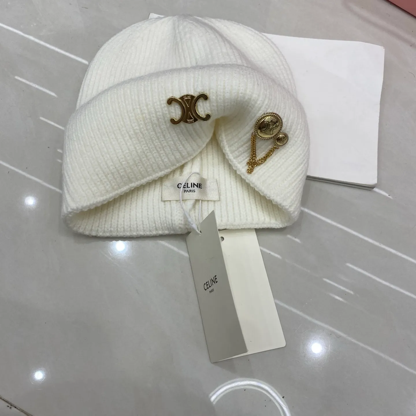 Celine cashmere knit hat