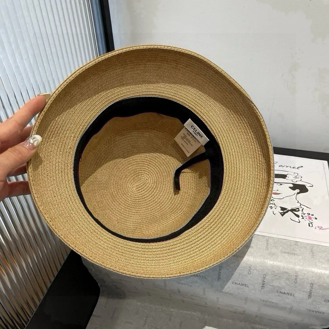 💰170¥ Celine, new basin hat, matched with linen accessories, full of ladylike style, head circumference 57cm