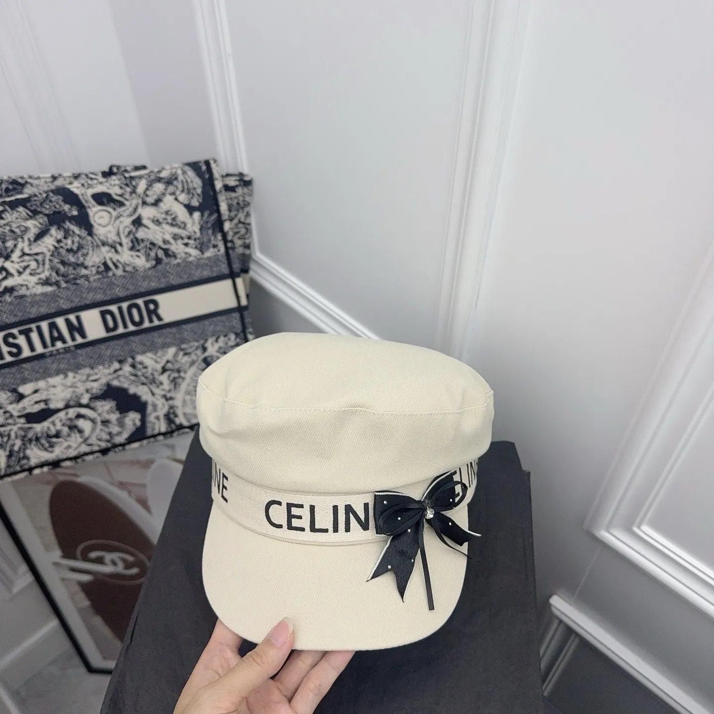 CELINE Exquisite and Elegant Military Hat Newly Released in Pure Cotton~