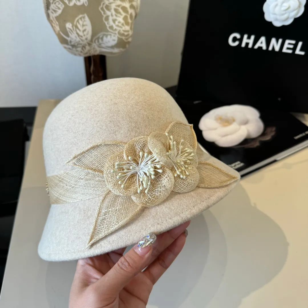 💰240¥ Chanel imported linen yarn hat, advanced customization, head circumference 57cm