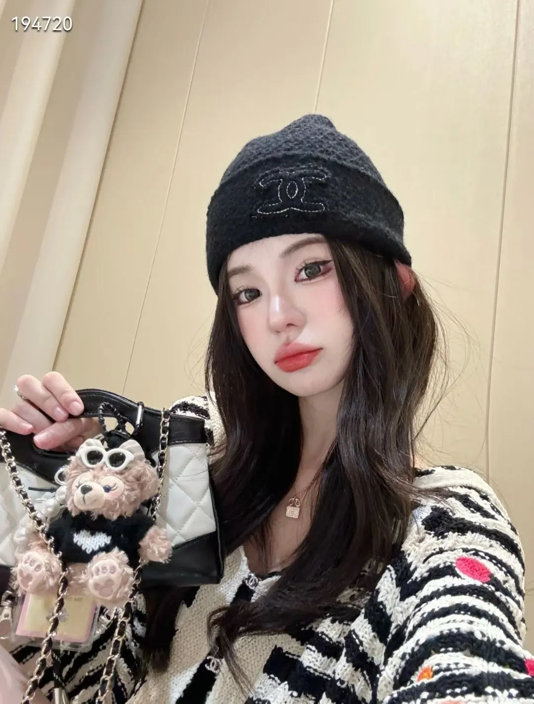 P70 Chanel official website quality Chanel autumn and winter woolen hat recommended by Internet celebrity fashion bloggers, Xiaohongshu's popular style, super soft and comfortable knitted hat with excellent elasticity!