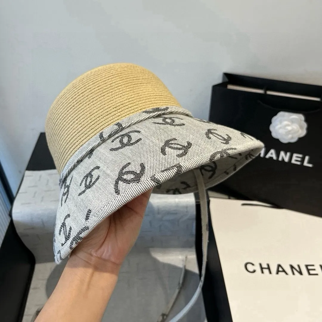 💰140¥ Chanel straw hat, advanced customization, head circumference 57cm.