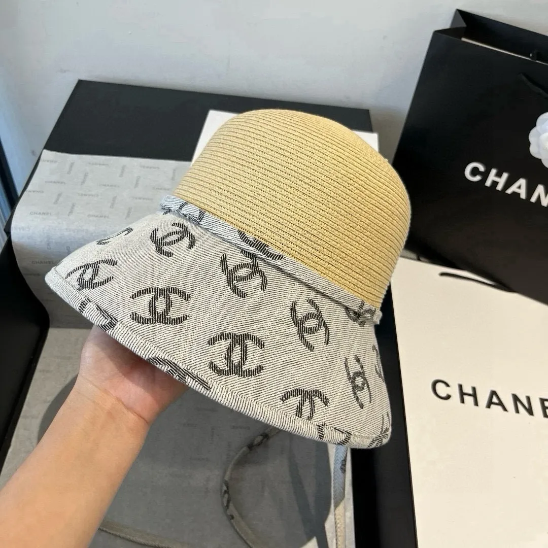 💰140¥ Chanel straw hat, advanced customization, head circumference 57cm.