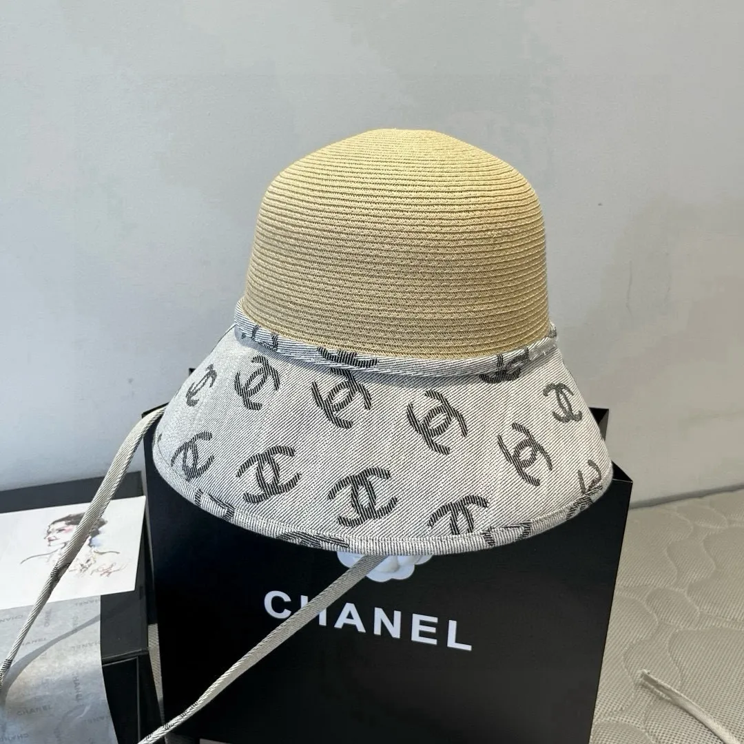 💰140¥ Chanel straw hat, advanced customization, head circumference 57cm.
