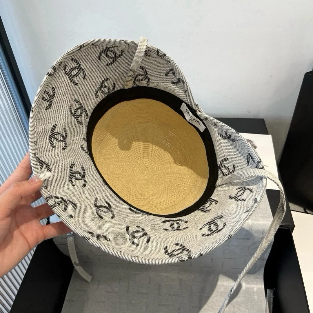 💰140¥ Chanel straw hat, advanced customization, head circumference 57cm.