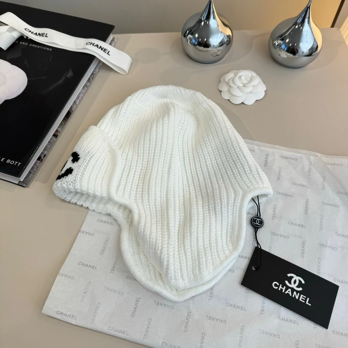 💰70¥ Chanel knitted beanie, ear protection hat