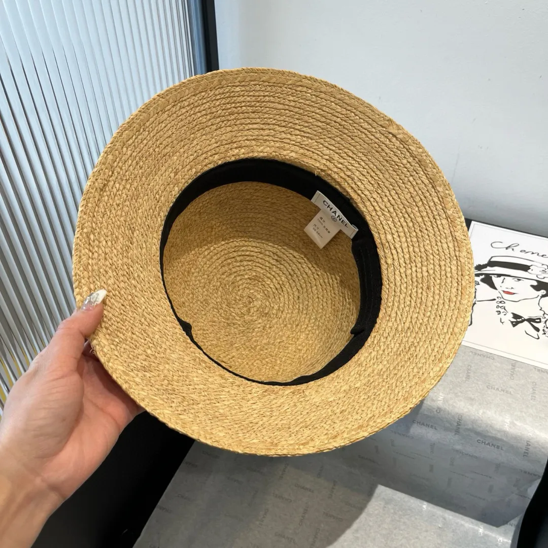 💰190¥ Chanel raffia hat, custom-made high-grade linen, head circumference 57cm