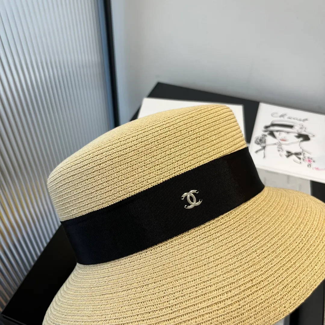 💰150¥ Chanel new straw hat, lady style, head circumference 57cm
