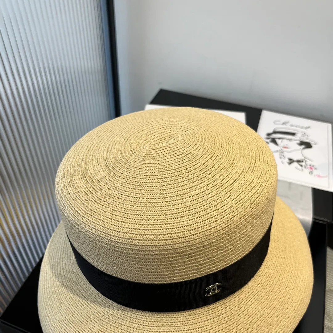 💰150¥ Chanel new straw hat, lady style, head circumference 57cm