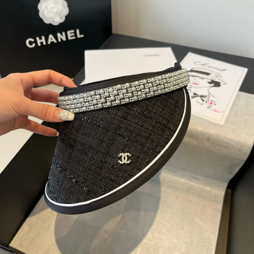 💰90¥ Chanel pearl headband, sun hat