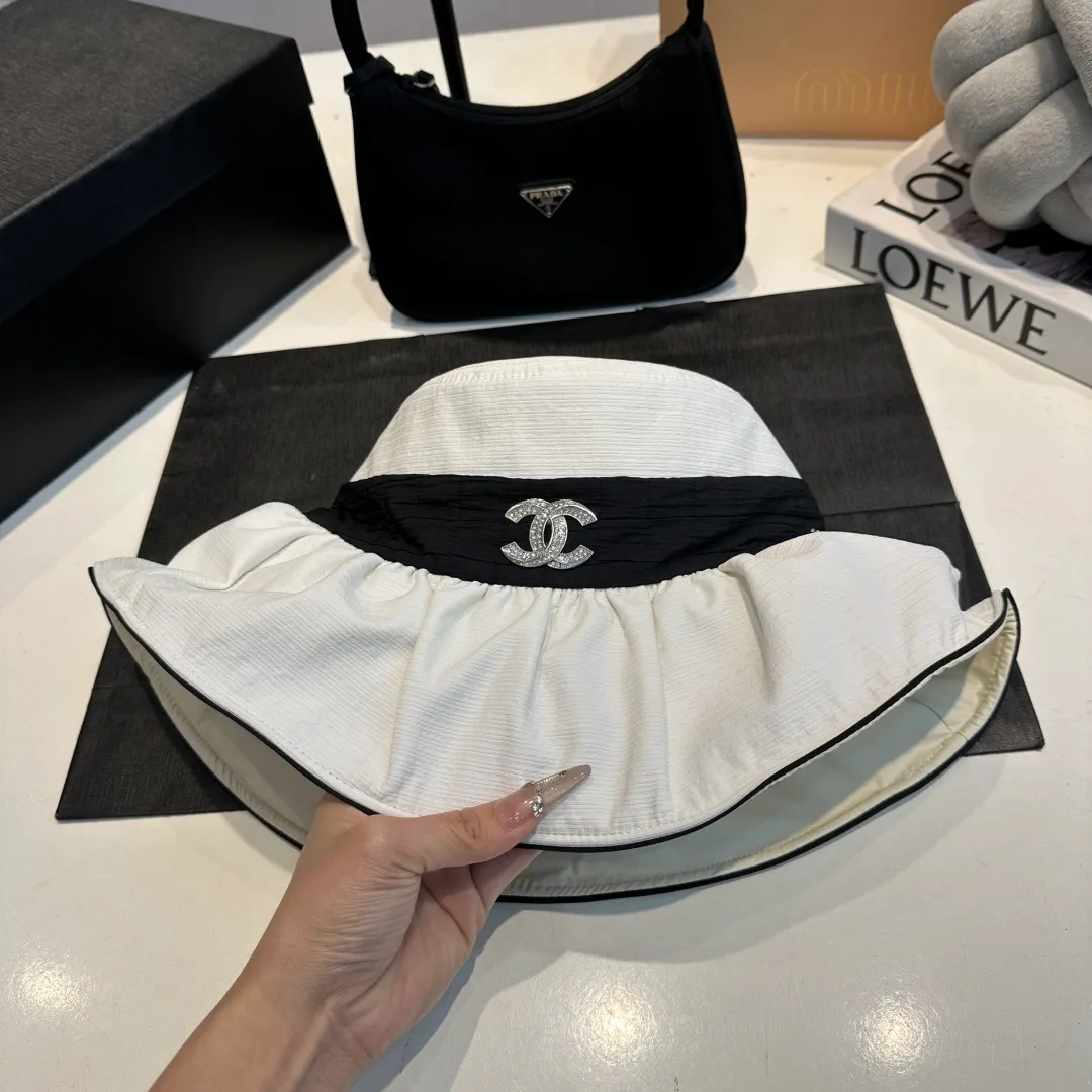 P70 Chanel bow bucket hat, ladylike style, head circumference 57cm