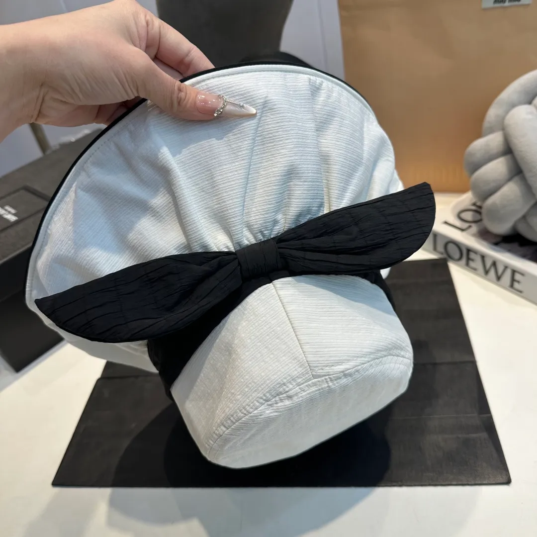 P70 Chanel bow bucket hat, ladylike style, head circumference 57cm