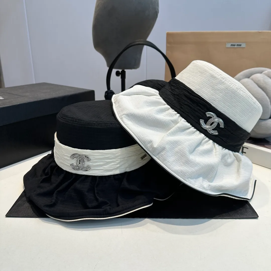 P70 Chanel bow bucket hat, ladylike style, head circumference 57cm