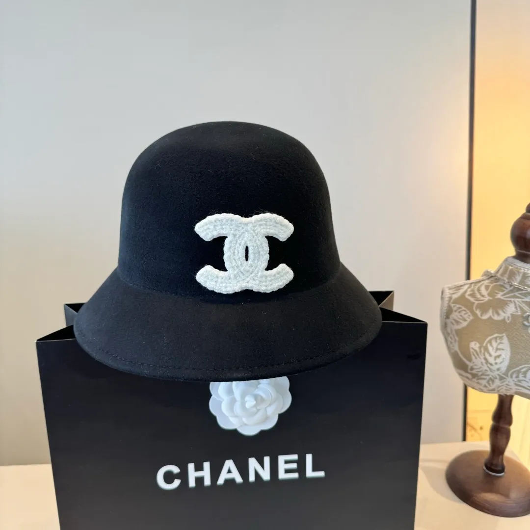💰170¥ Chanel basin hat, 100% wool fabric 🦙%, head circumference 57cm