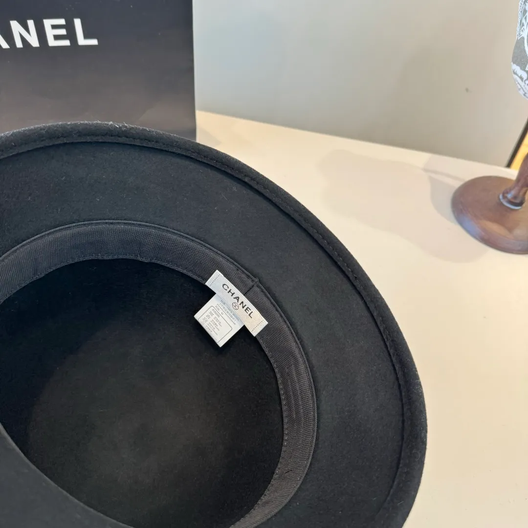 💰170¥ Chanel basin hat, 100% wool fabric 🦙%, head circumference 57cm