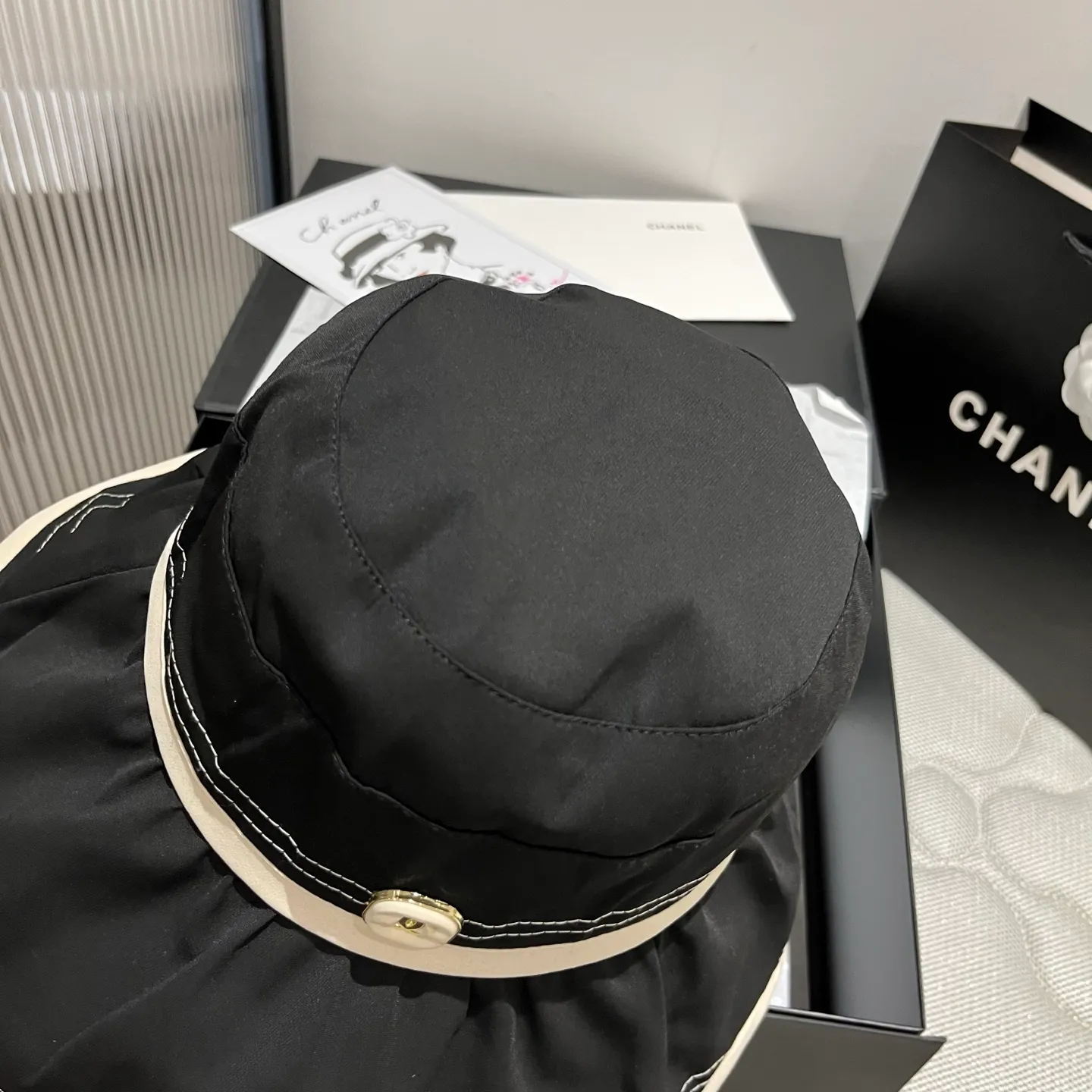 💰100¥ Chanel sunshade bucket hat, foldable, head circumference 57cm