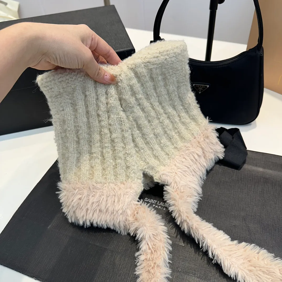 P60 CHANEL Chanel Cat Ears Wool Hat Women's Autumn and Winter Warm Ear Protection Knitted Hat Japanese Cute Pullover Hat 2024 New Cold Hat