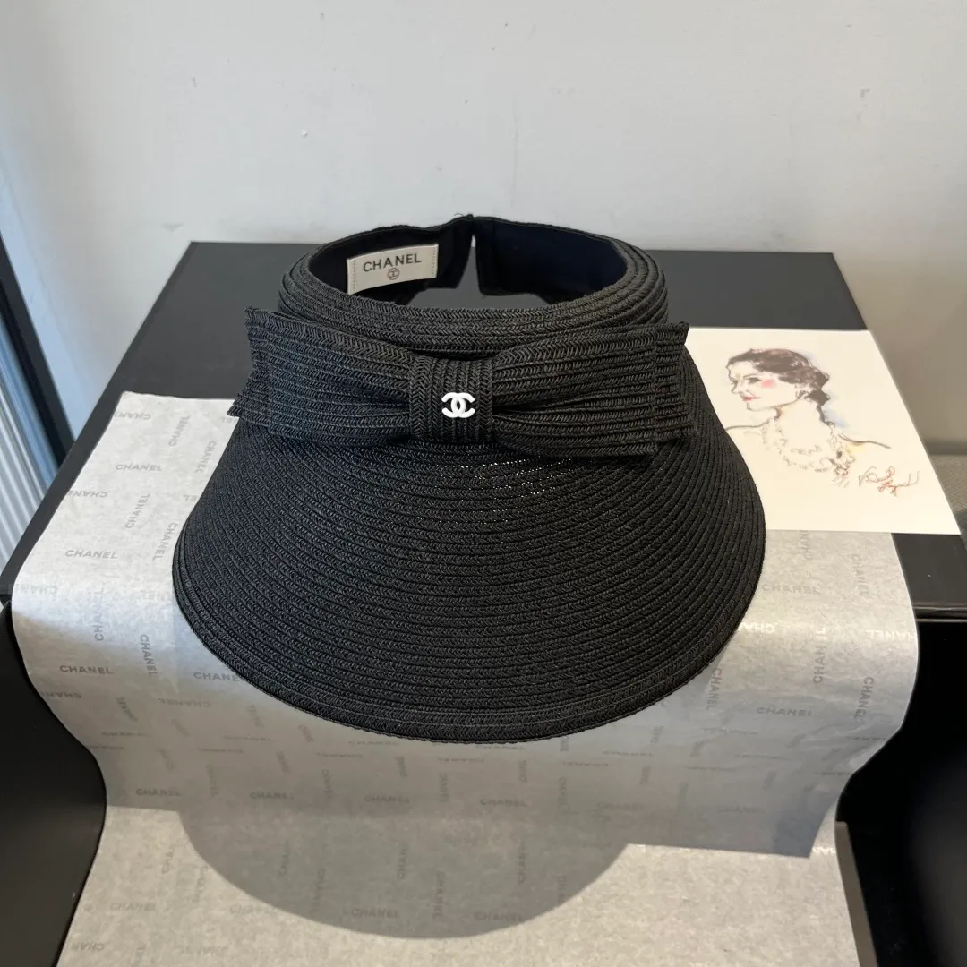 💰130¥ Chanel Chanel bow empty top sun hat, adjustable