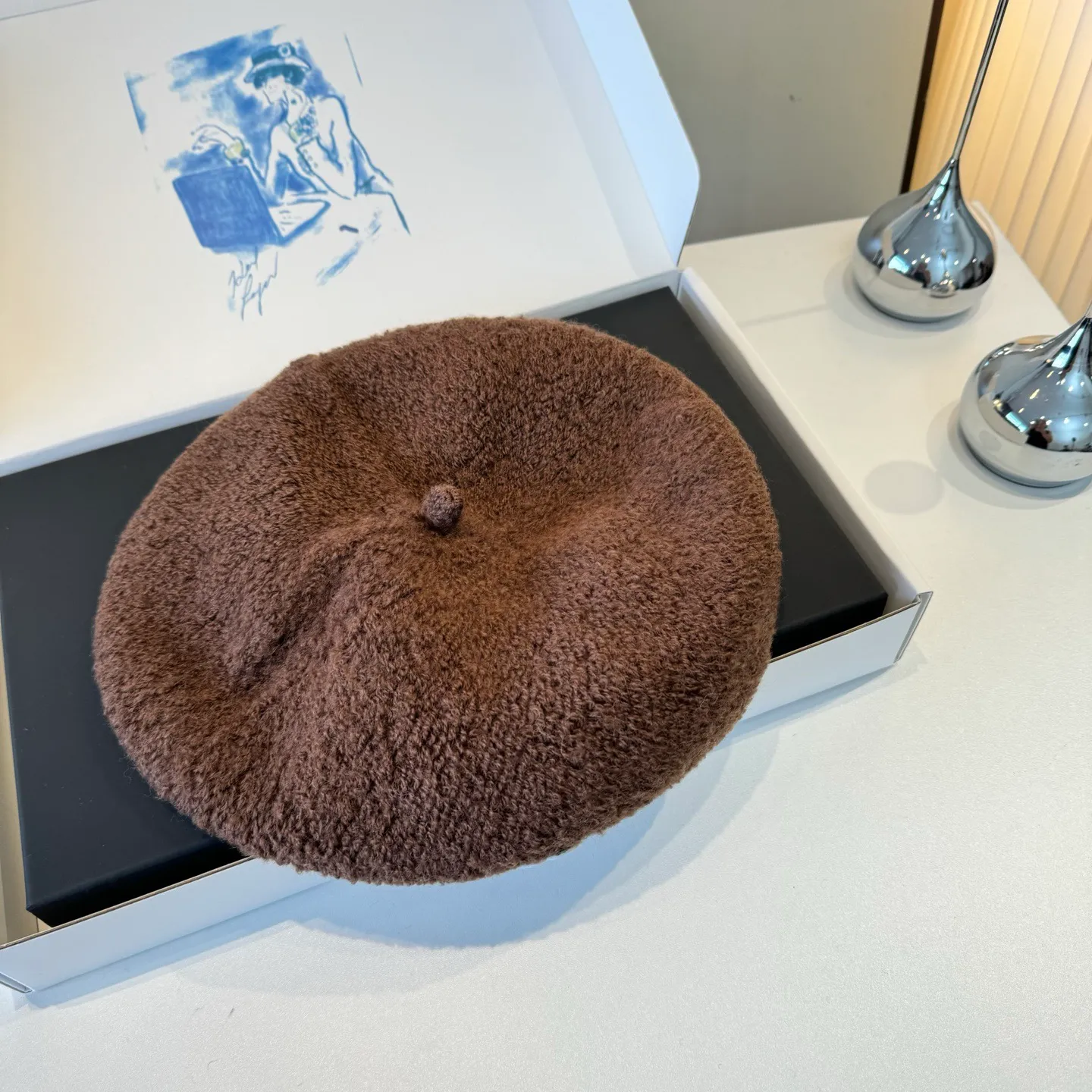 💰100¥ Chanel new cashmere beret, head circumference 57cm
