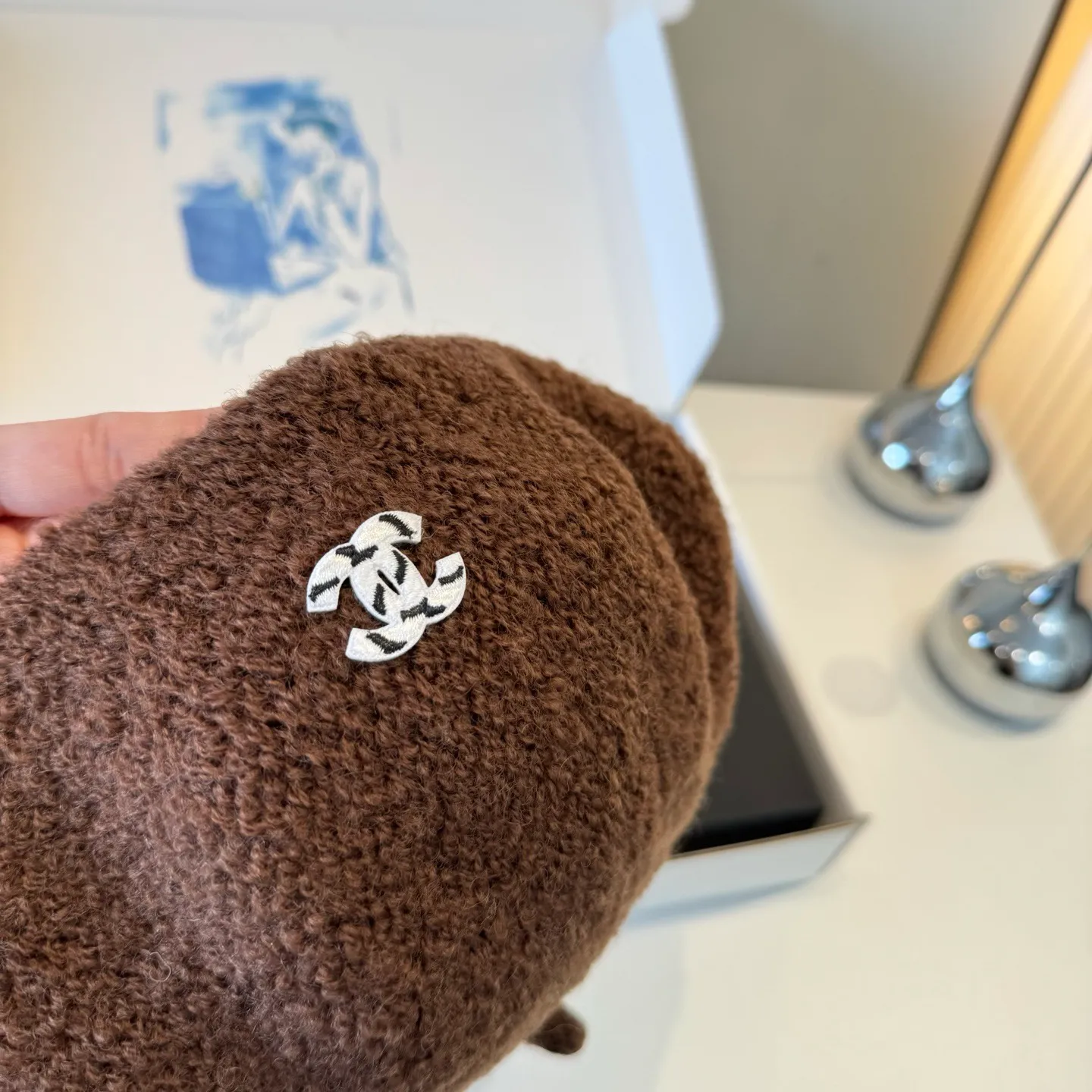 💰100¥ Chanel new cashmere beret, head circumference 57cm